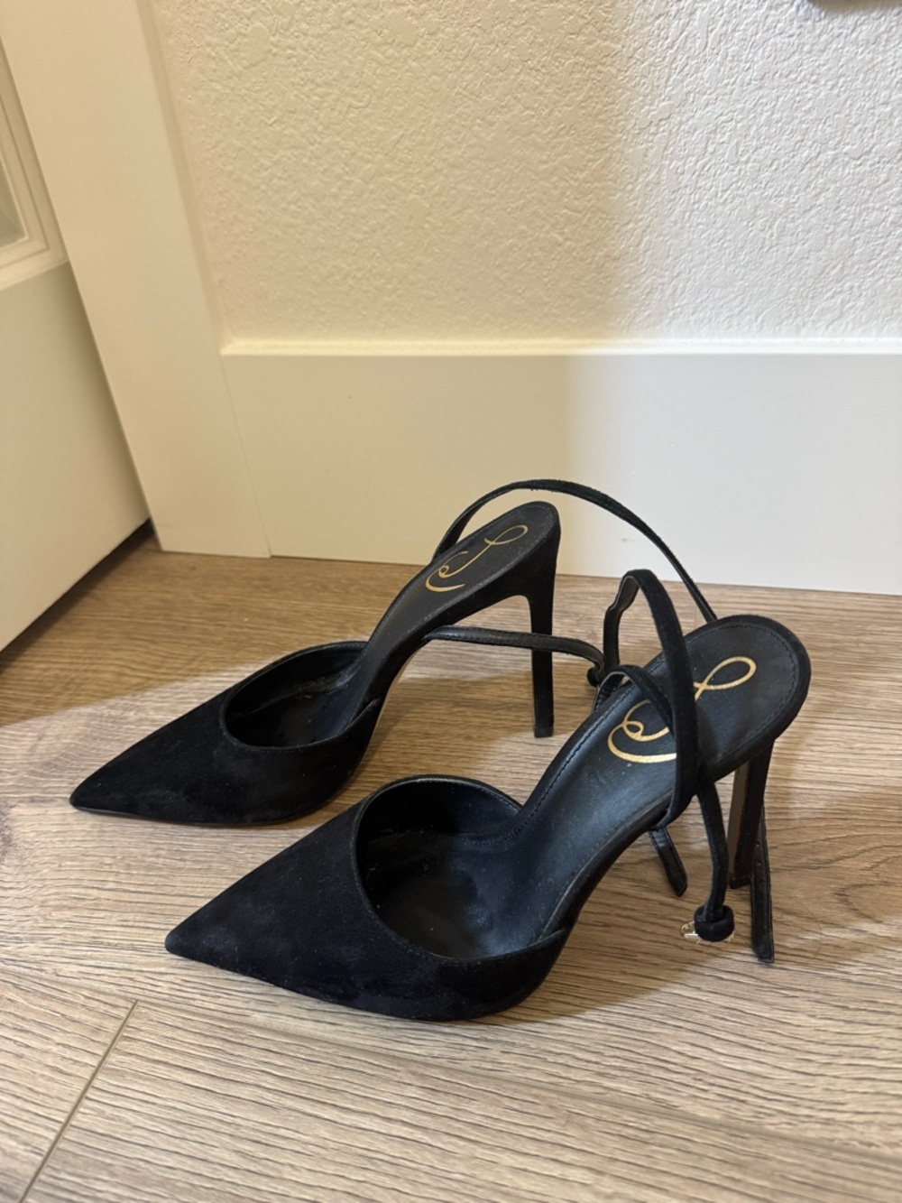 Sam Edelman Suede Black Heels